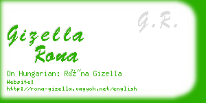 gizella rona business card